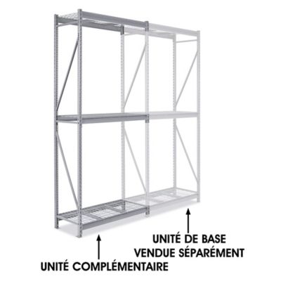 Add-On Unit for Bulk Storage Rack - Wire Decking, 48 x 24 x 120" H-5429