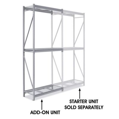 Add-On Unit for Bulk Storage Rack - Wire Decking, 48 x 24 x 120" H-5429