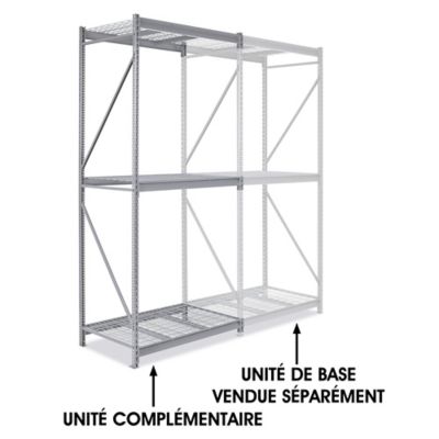 Add-On Unit for Bulk Storage Rack - Wire Decking, 48 x 36 x 120" H-5430
