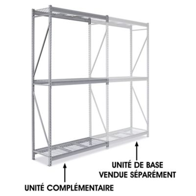 Add-On Unit for Bulk Storage Rack - Wire Decking, 60 x 24 x 120" H-5431