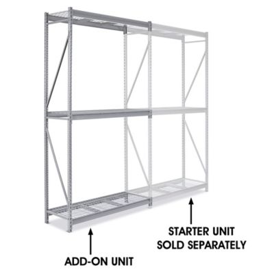 Add-On Unit for Bulk Storage Rack - Wire Decking, 60 x 24 x 120" H-5431