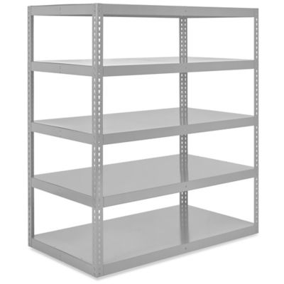 Solid Stainless Steel Shelving - 60 x 24 x 72 H-6817 - Uline