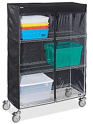Mobile Shelving Cover 48 X 18 72, Zip Covers For Shelving