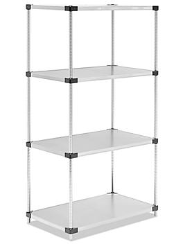 Solid Stainless Steel Shelving - 36 x 24 x 72" H-5468