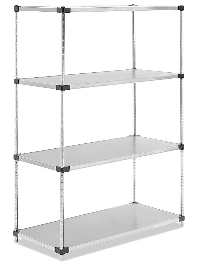 Solid Stainless Steel Shelving 48 X, Solid Steel Shelving