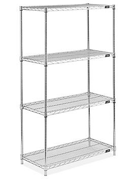 Stainless Steel Wire Shelving Unit - 36 x 18 x 63" H-5471