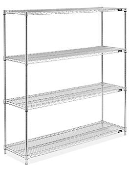 Stainless Steel Wire Shelving Unit - 60 x 18 x 63" H-5473