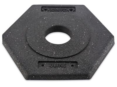 H-5491 – Base en caoutchouc hexagonale pour poteau délinéateur – 16 lb