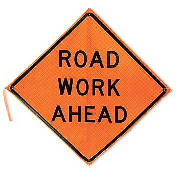 Roll-Up Traffic Sign - "Road Work Ahead" H-5493