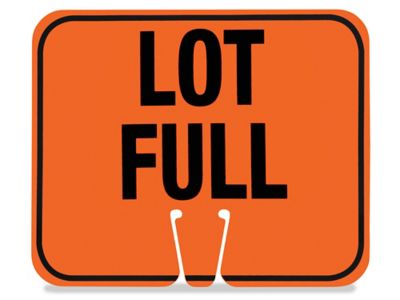 Traffic Cone Sign - "Lot Full" H-5508