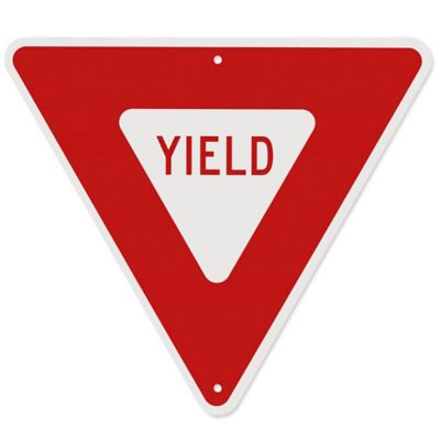 Enseigne – « Yield », 24 x 24 po