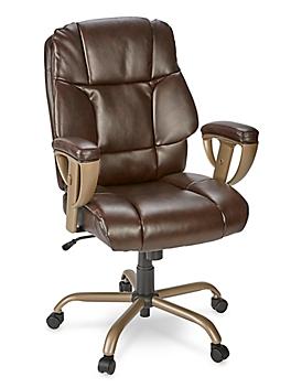 Big and Tall Leather Chair - Dark Brown H-5522BR