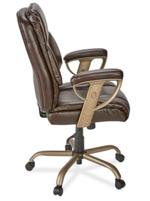 Big and Tall Leather Chair - Dark Brown H-5522BR - ULINE