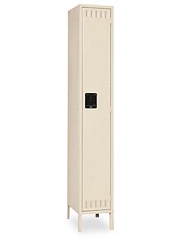 Uline Industrial Lockers - Single Tier, 1 Wide, Assembled, 15" Wide, 18" Deep, Tan H-5528AT