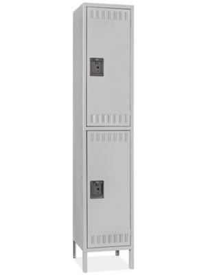  Uline Industrial Lockers - Double Tier, 1 Wide, Unassembled, 15" Wide, 18" Deep