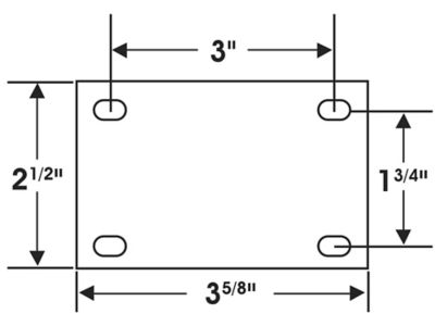 Standard Rubber Caster - 4 x 1 1/4"