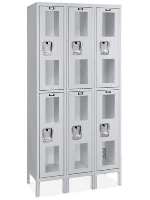 Clear-View Locker - Double Tier, 3 Wide, Unassembled, 36" Wide, 18" Deep