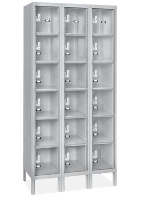 Clear-View Locker - Six Tier, 3 Wide, Unassembled, 36