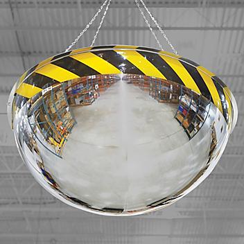 Full-Dome Warning Safety Mirror - 36" H-5577