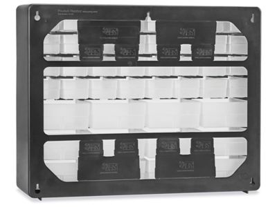 Plastic Parts Cabinet - 26 Drawer, 20 x 7 x 11, Black - ULINE - H-5578BL