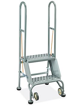 Step and Store Ladder - 2 Steps, Gray H-5604GR