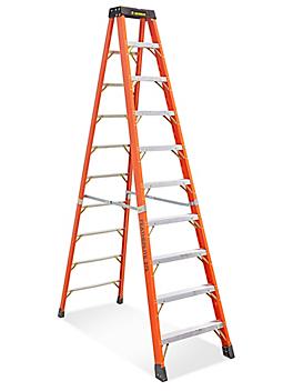 Heavy Duty Fiberglass Step Ladder - 10' H-5628