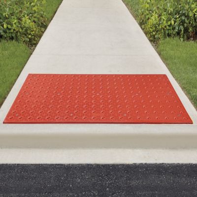 ADA Warning Pads - Wet Set, 2 x 4', Brick Red H-5637R