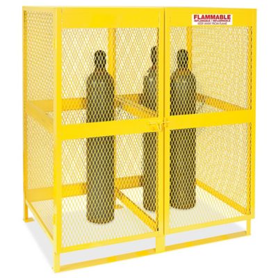 Sai-U Gas Cylinder Bottle Storage Cage Cabinet Container with Padlock  Gc2018 - China Sai-U Horizontal Steel Vented Gas Cylinder, Bottle Storage  Cage Cabinet Container