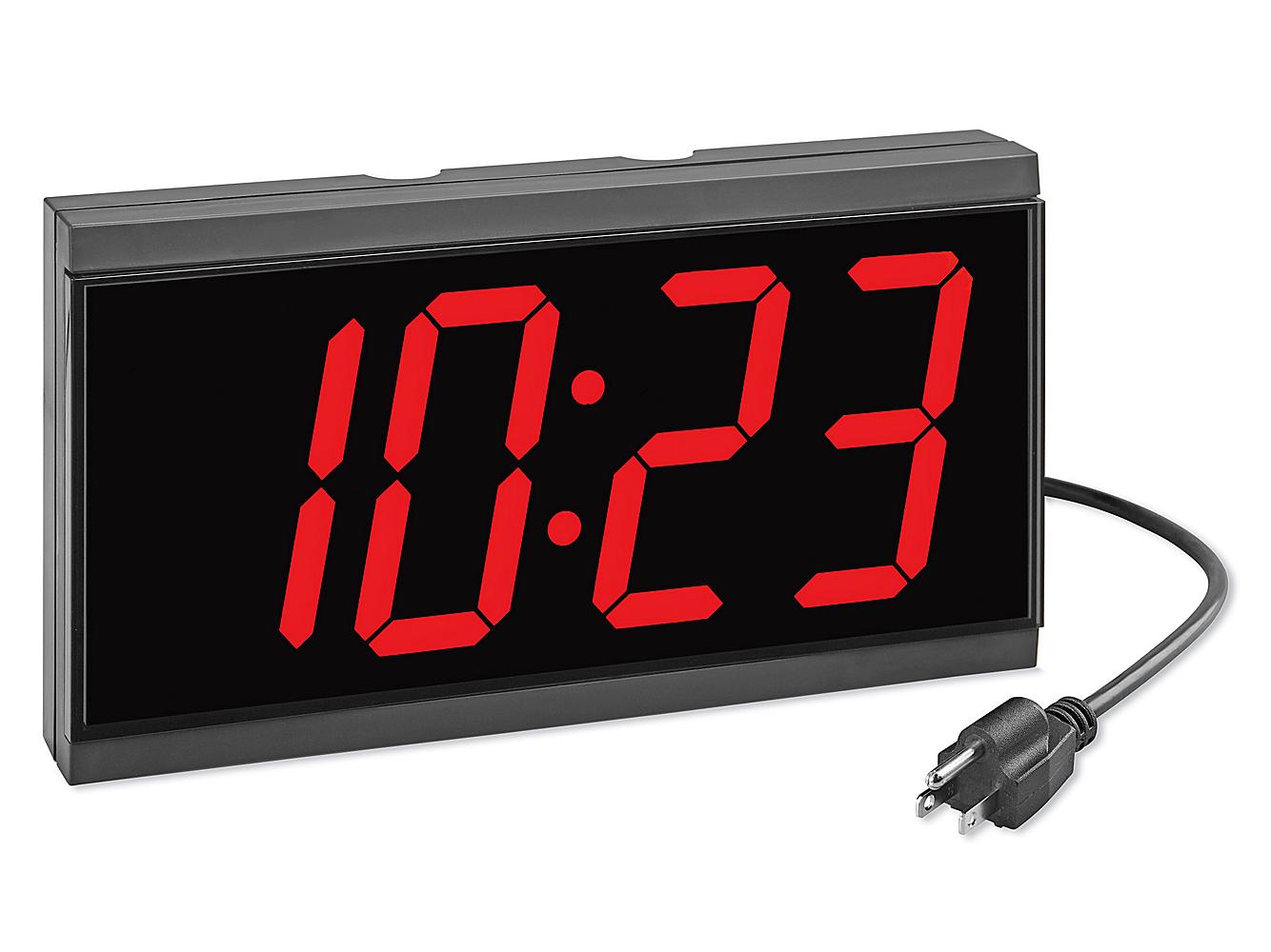 Krav kubiske kalv Digital Wall Clock - 12 x 6" H-5672 - Uline