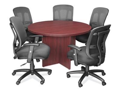 Classic Conference Table - 48 Diameter, Mahogany H-5673 - Uline