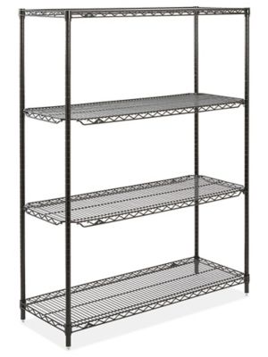 Black Quick Adjust Wire Shelving - 48 x 18 x 63" H-5675