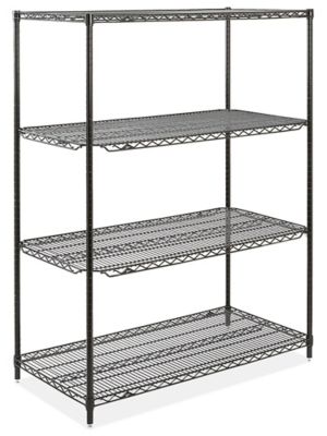 Black Quick Adjust Wire Shelving - 48 x 24 x 63" H-5677