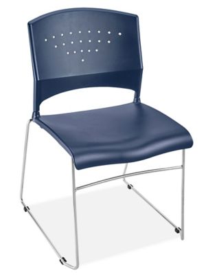 Blue best sale stacking chairs