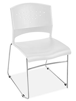 Plastic Stackable Chair - White H-5678W