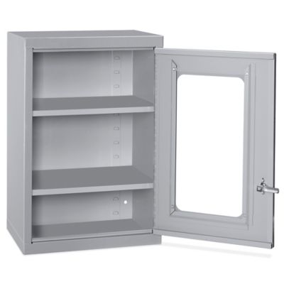 Wall-Mount Cabinet - Clear-View, 36 x 14 x 27, Gray - ULINE - H-5699GR