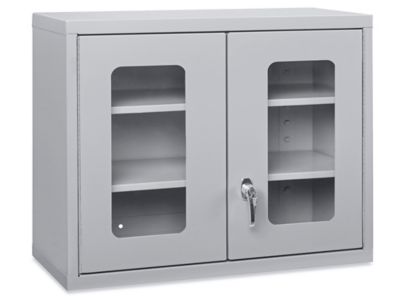 Wall-Mount Cabinet - Clear-View, 36 x 14 x 27, Gray - ULINE - H-5699GR