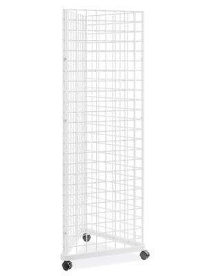Gridwall Triangle Mobile Tower 2 x 2 x 6 1/2', White H5703W Uline