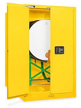 Flammable Drum Storage Cabinet - Horizontal, Self-Closing Doors, 55 Gallon H-5705S