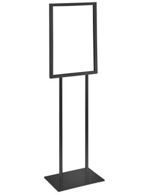 Sign holder- floor standing 8-1/2w x 11h - black metal