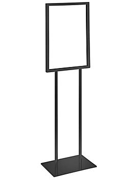 Floor Standing Sign Holder - Single Tier, 14 x 22", Black H-5712BL