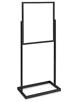 Floor Standing Sign Holder - Single Tier, 22 x 28", Black H-5713BL
