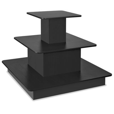 3 Tier Display Table - Black H-5714BL - Uline