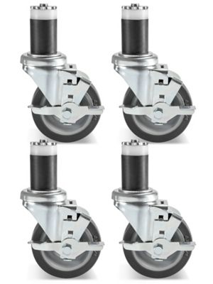 4 Swivel Stem Casters for Utility Carts - 4/Set