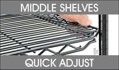 Quick Adjust Wire Shelving