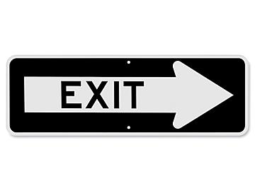 "Exit" with Right Arrow Sign - 36 x 12"