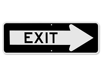 "Exit" with Right Arrow Sign - 36 x 12" H-5755