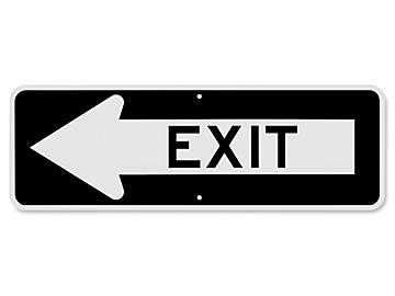 "Exit" with Left Arrow Sign - 36 x 12"