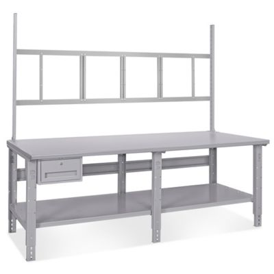 Deluxe Workstation Starter Table - 96 x 36", Steel Top H-5771-STEEL