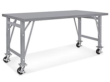 Mobile Steel Assembly Table - 72 x 36"