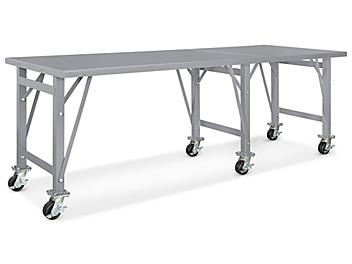 Mobile Steel Assembly Table without Bottom Shelf - 96 x 36" H-5787